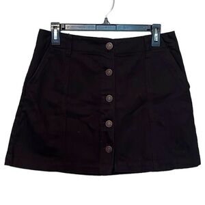 Forever 21 jean skirt, button front, black, womens size 30